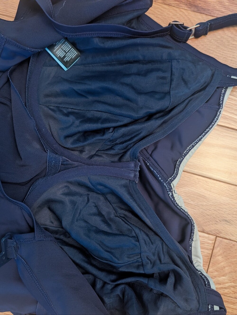 Panache Navy One-Piece Swimsuit with White Trim - Picture 9 of 9